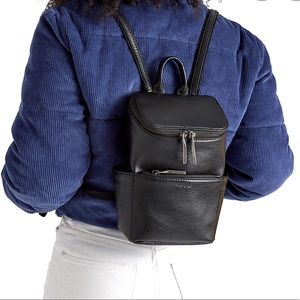 Matt & Nat Mini Backpack Black Brave Dwell Silver